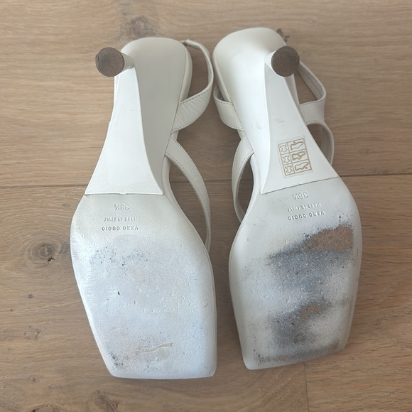 GIA BORGHINI x RHW Thong Wedge Sandal in White 38.5 - Picture 4 of 6